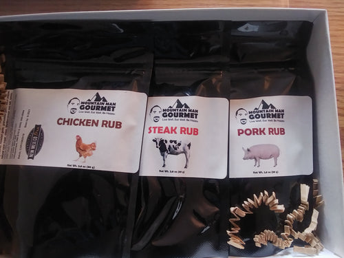 3-Pack Dry Rub Gift Box -- Chicken, Steak, and Pork