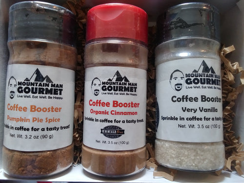 3-Pack Coffee Booster Gift Box -- New Mexico Chocolate, Organic Cinnamon, and Very Vanilla